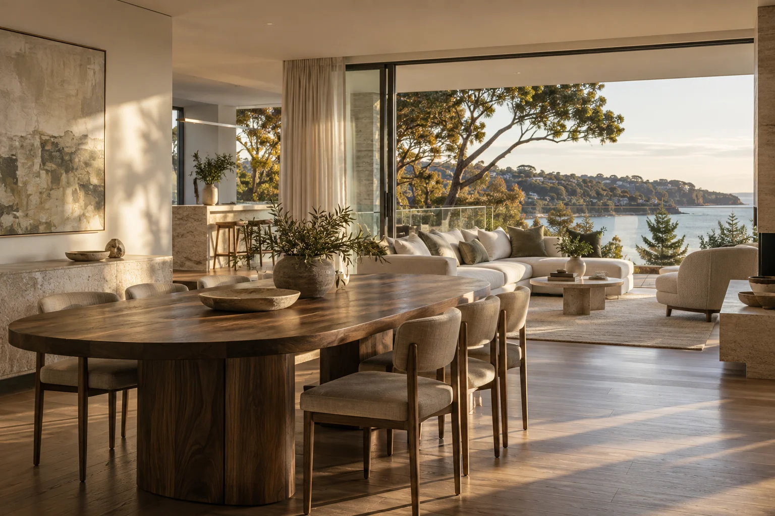 Warm contemporary Sydney home interior